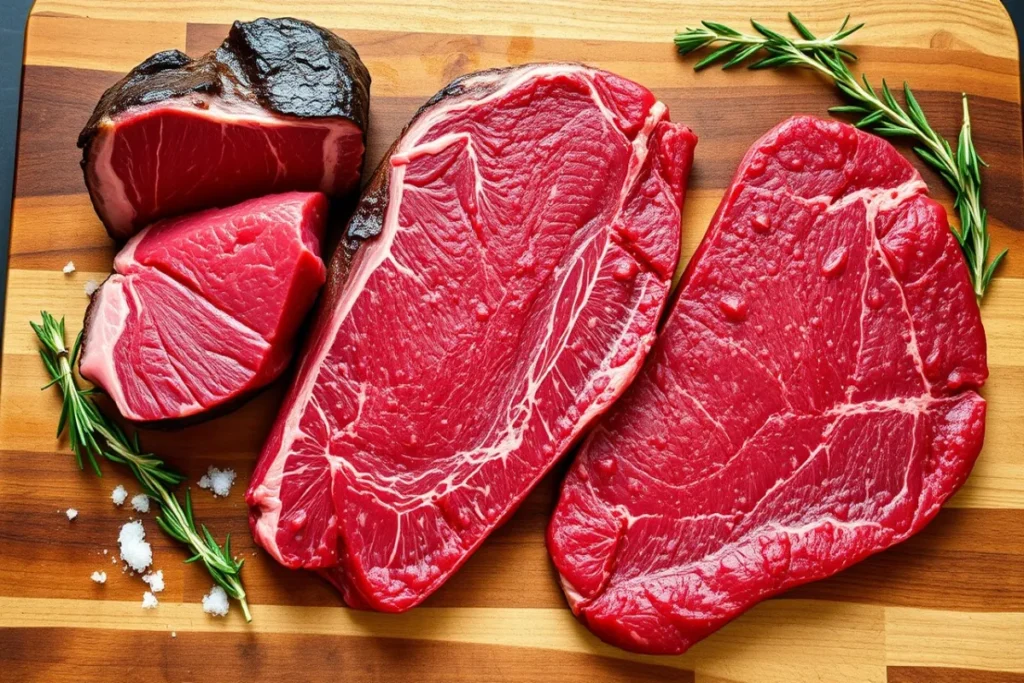 premium beef selection showcasing various popular cuts