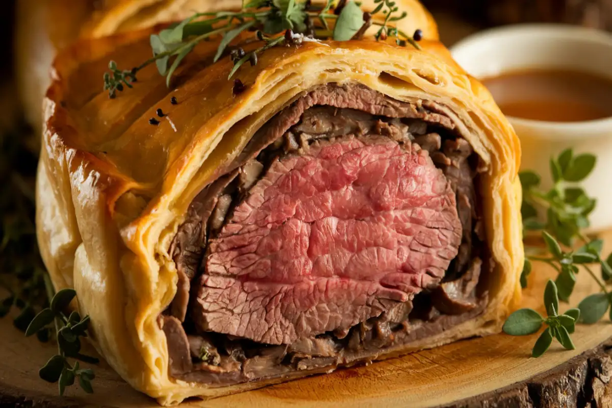 cooked Beef Wellington