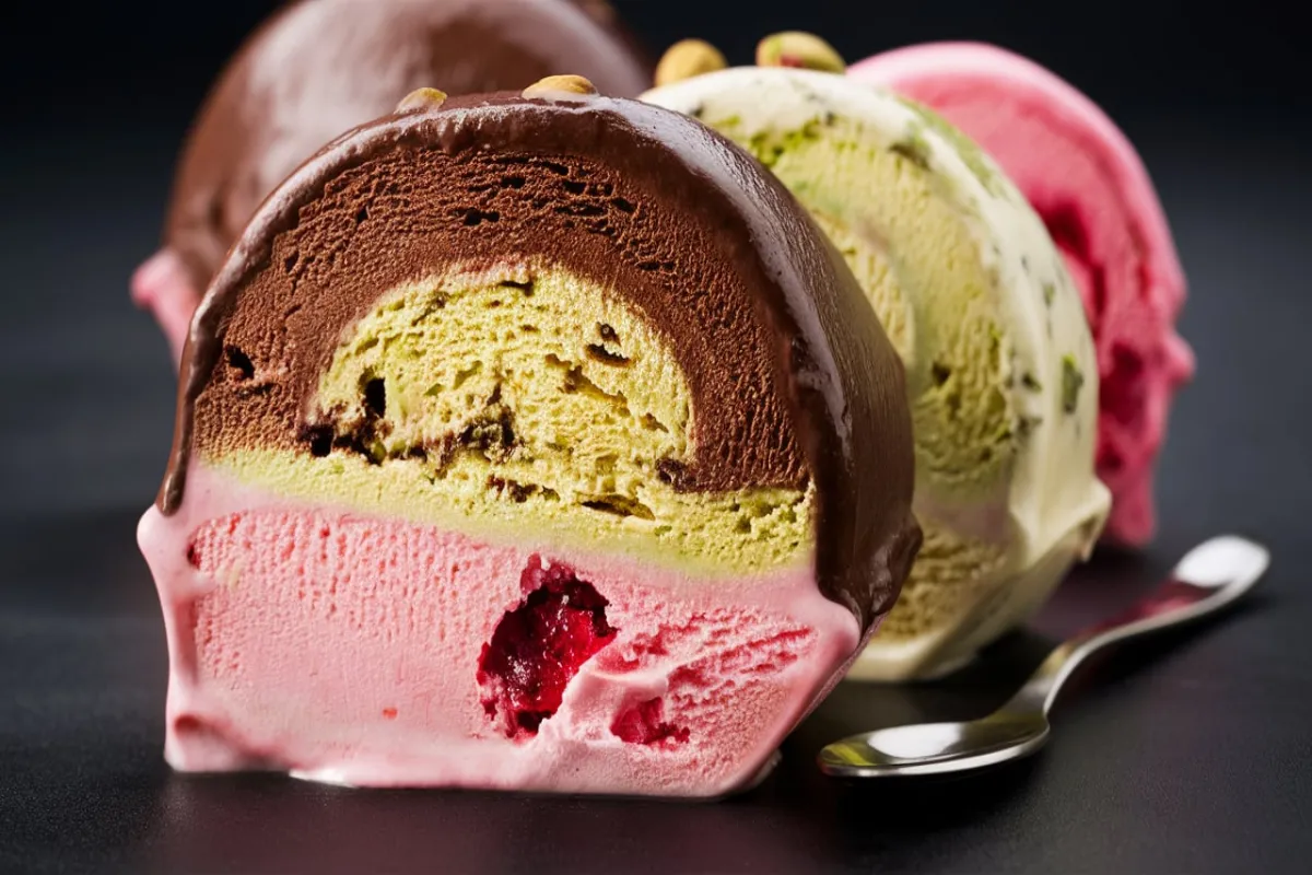 pink flavor in spumoni