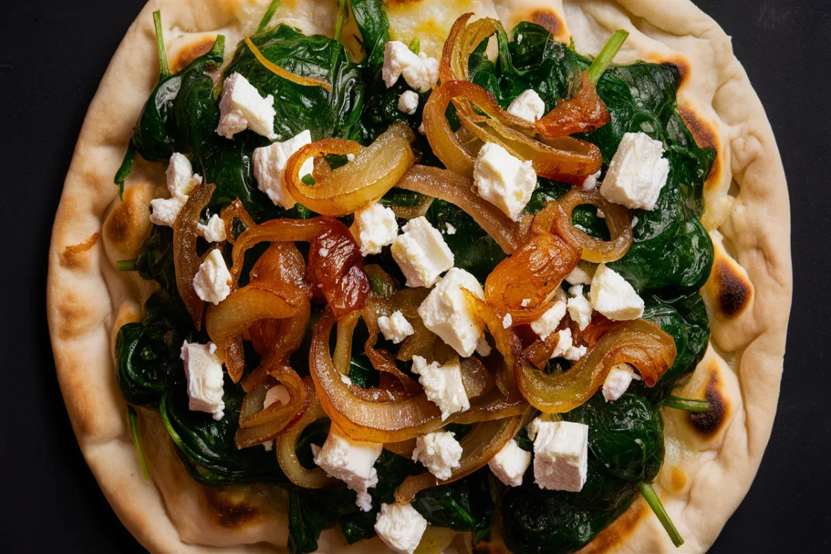 Feta and Spinach Flatbread