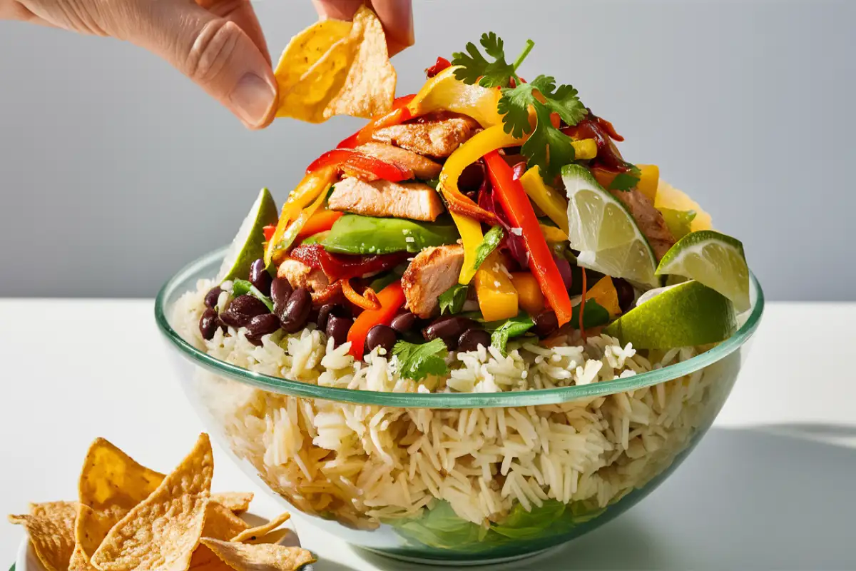 Bowl being assembled with all the components