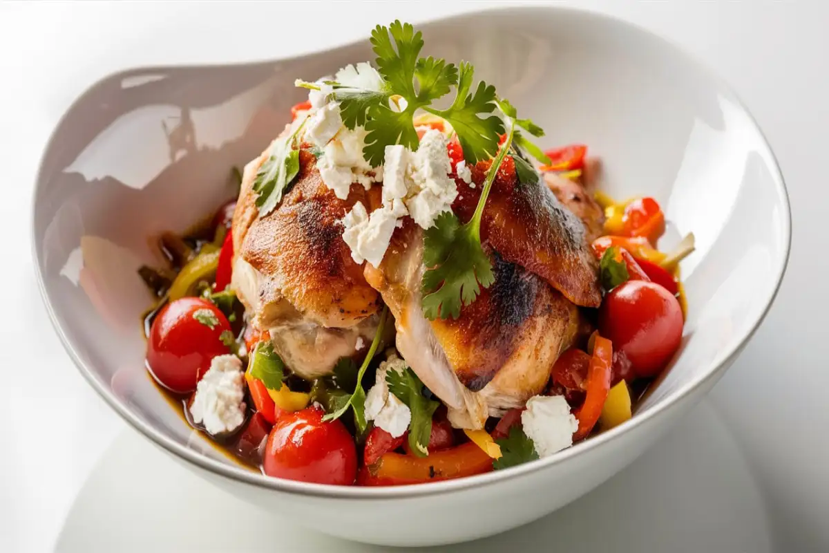 Feta Cilantro Chicken Thigh Bowl