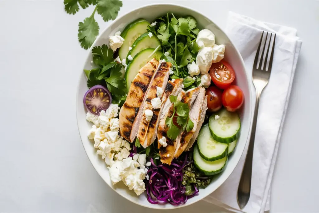 Feta Cilantro Bowl with Chicken Breast