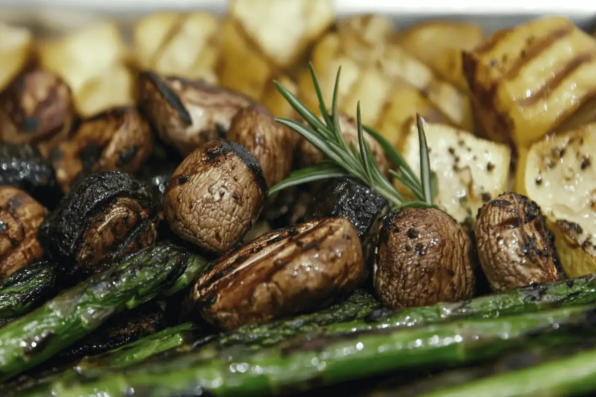 rilled vegetables served as a side dish