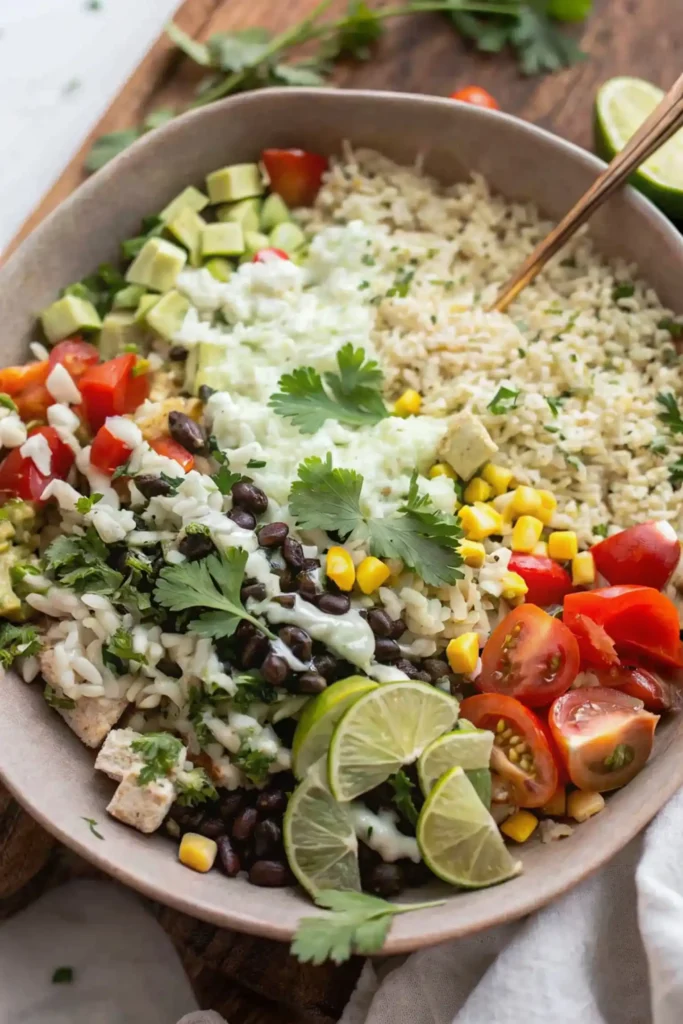 lime cilantro rice bowls