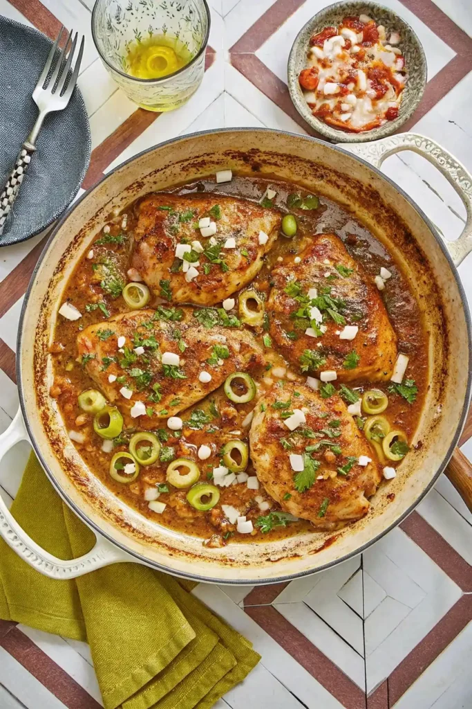 Mediterranean Chicken with Tomatoes and Olives