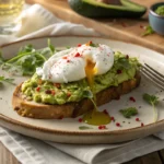 Step-by-step process of making avocado toast