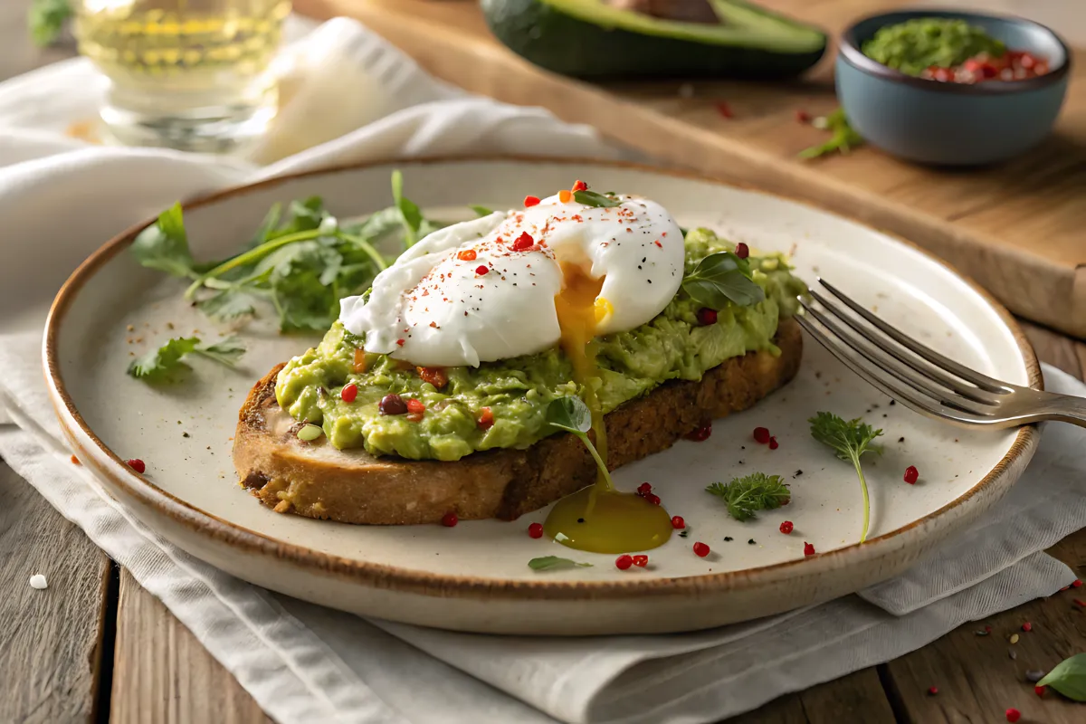 Step-by-step process of making avocado toast