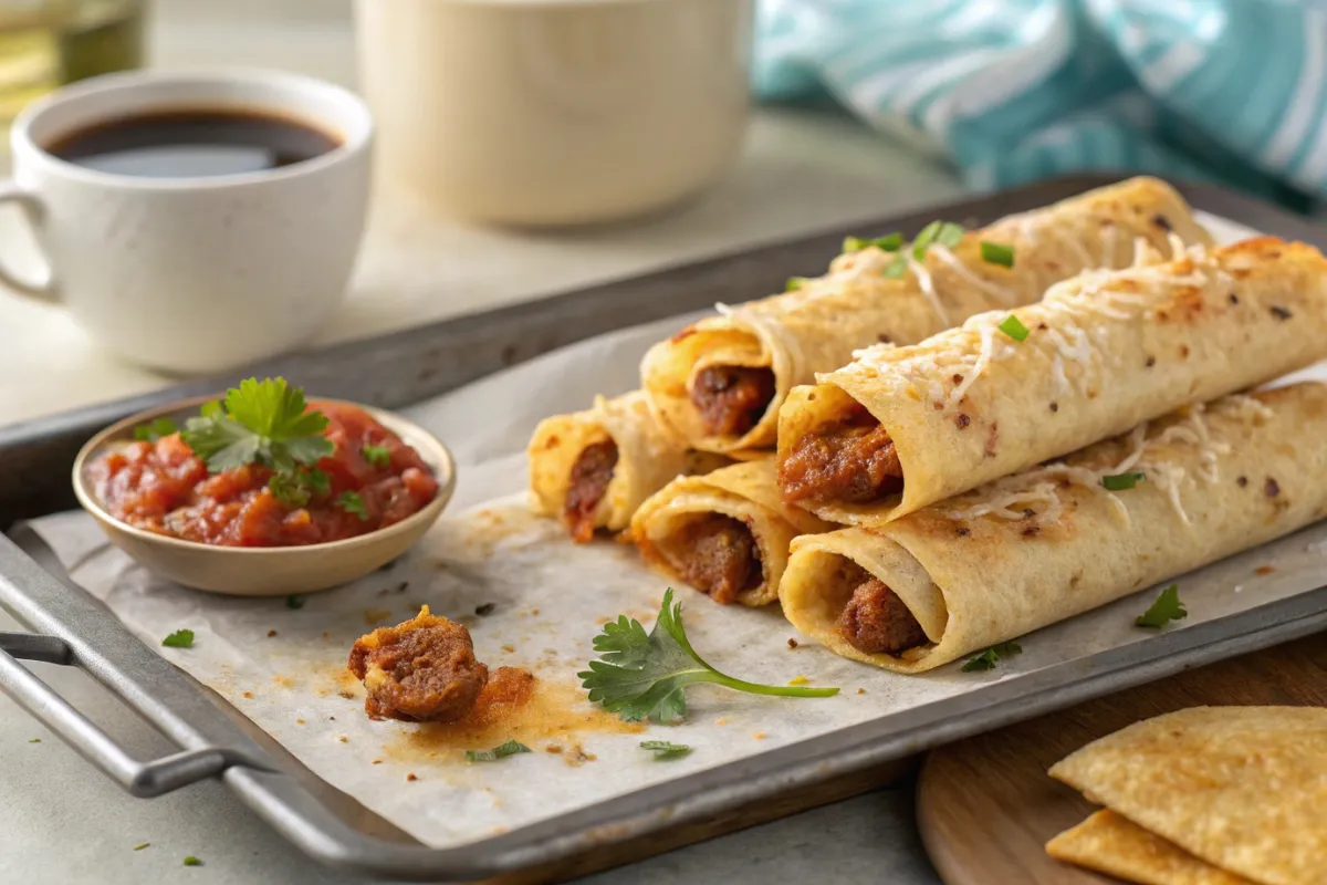 Crispy Breakfast Sausage Taquitos