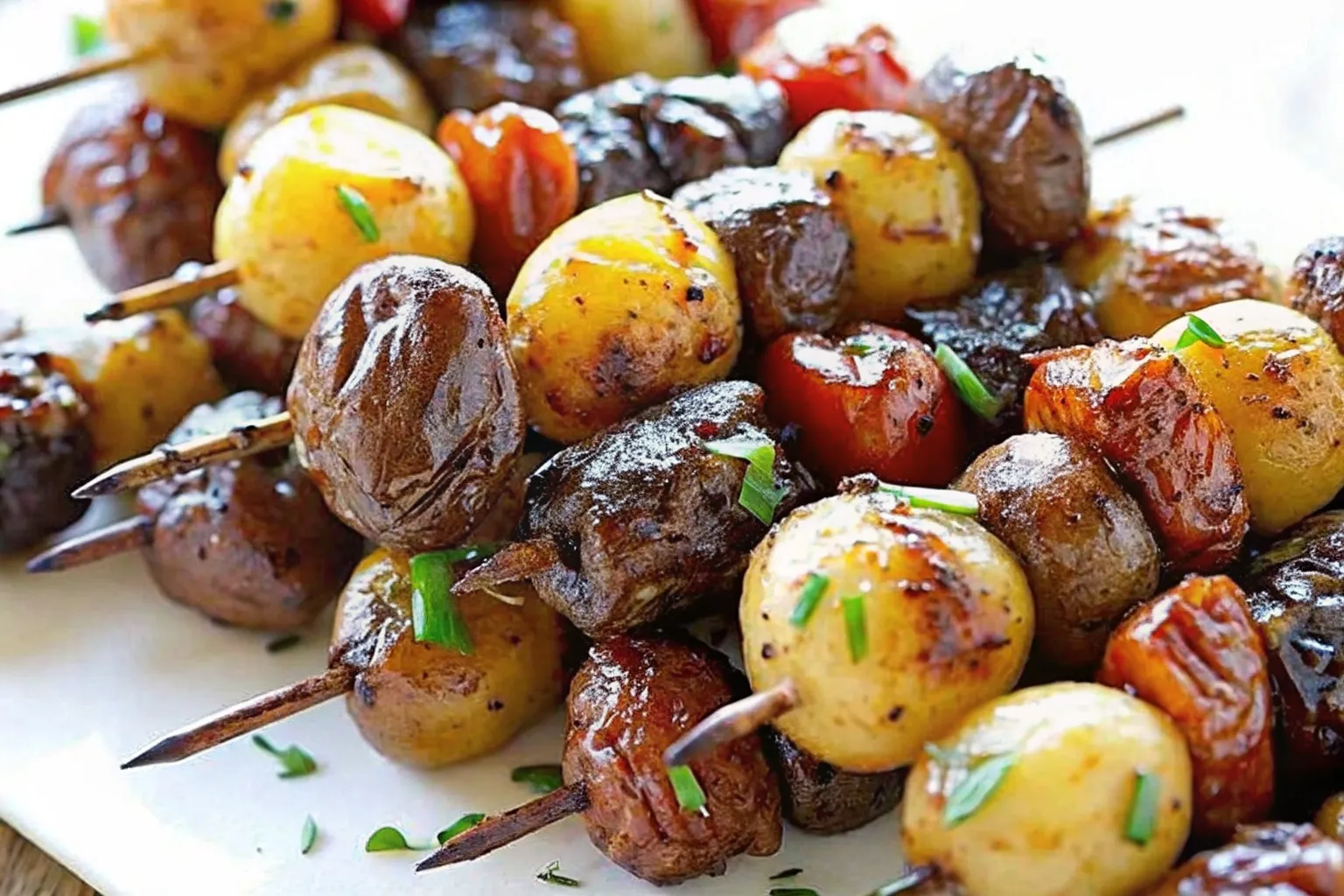 rosemary garlic steak kebabs