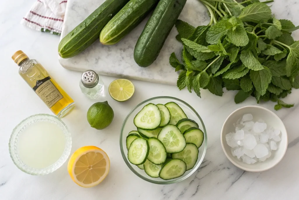 Cucumber Mint Lime Agua Fresca