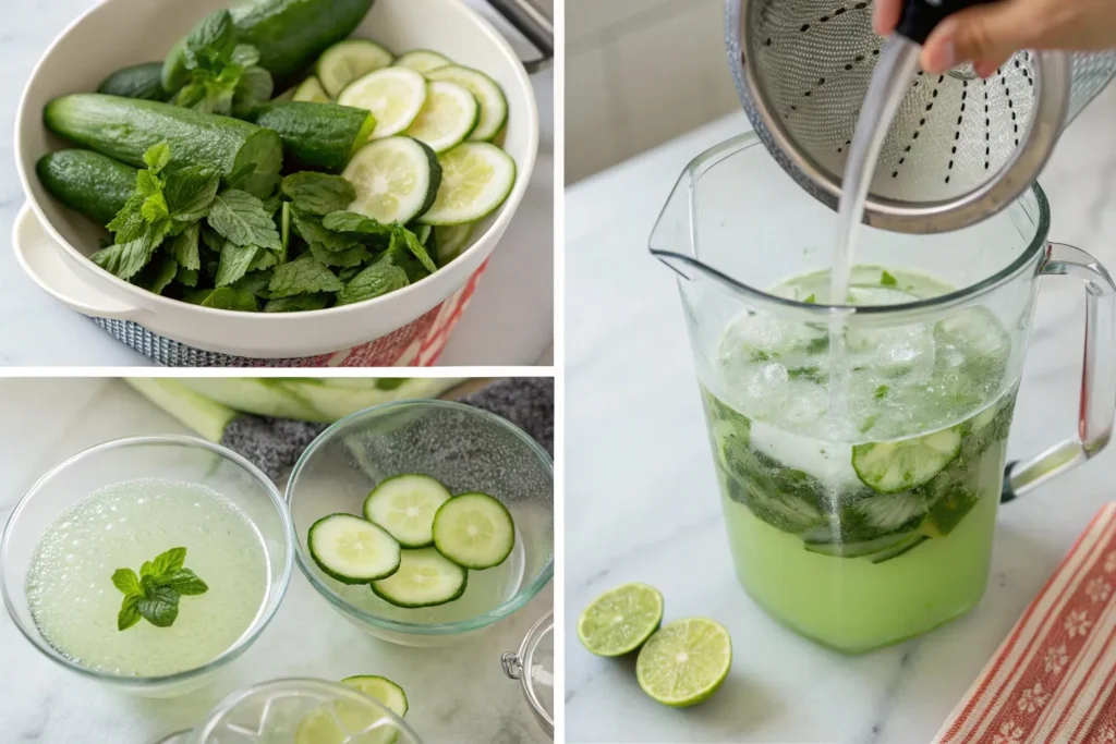 Cucumber Mint Lime Agua Fresca