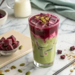 Hibiscus Cardamom Iced Matcha