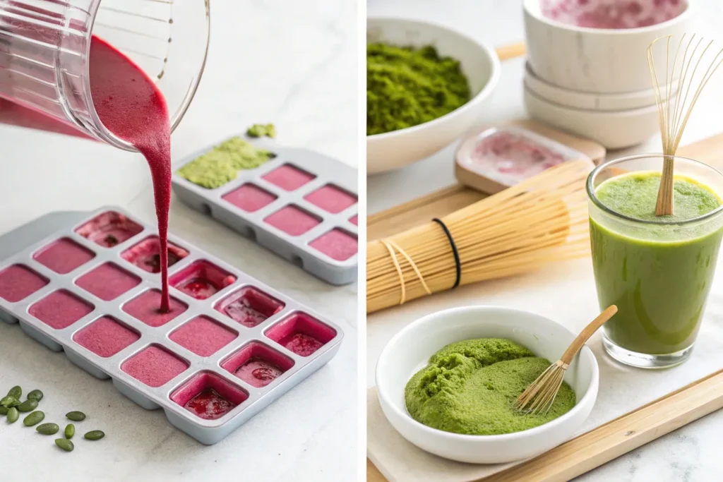 Hibiscus Cardamom Iced Matcha