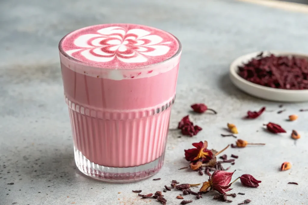 Pink Hibiscus Latte