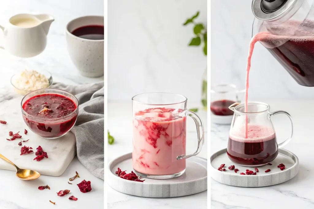 Pink Hibiscus Latte