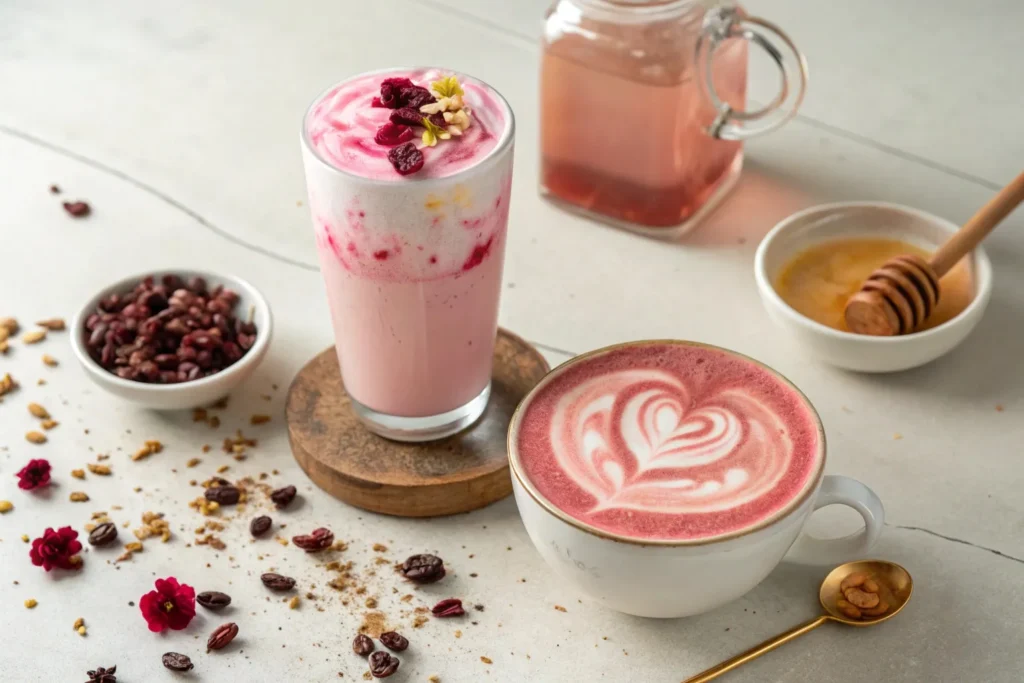 Pink Hibiscus Latte