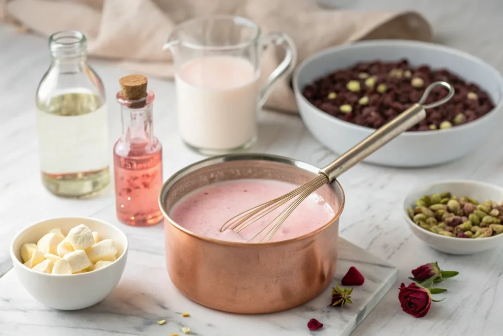 "Rosewater White Hot Chocolate