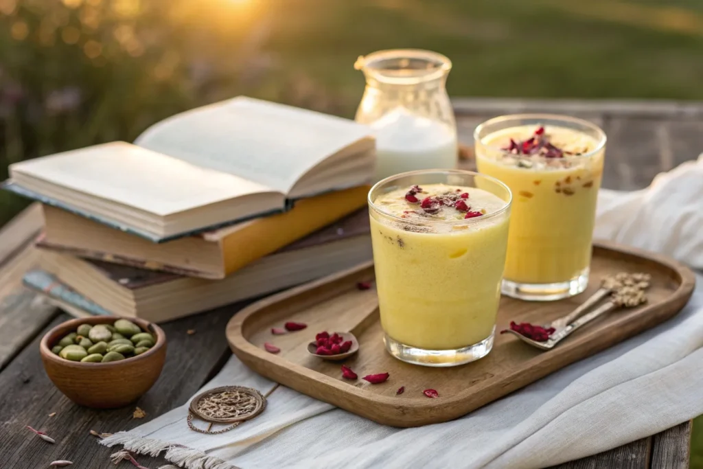 Saffron-Rose Golden Milk Cooler