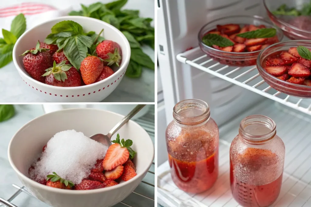 Strawberry Basil Shrub Sparkler