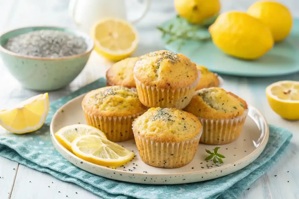 Almond Flour Lemon Poppy Seed Muffins