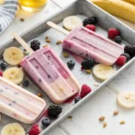 Banana Berry Buttermilk Popsicles