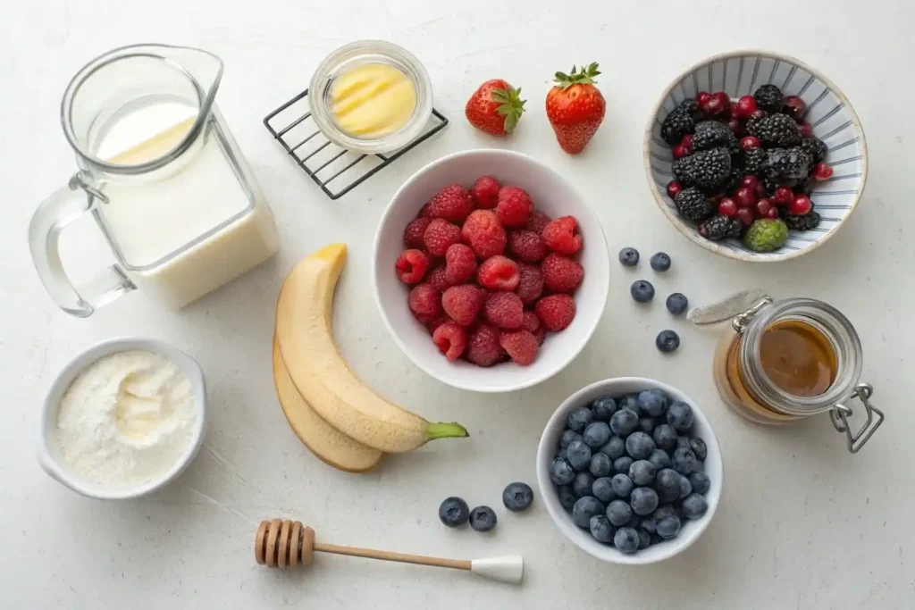 Banana Berry Buttermilk Popsicles