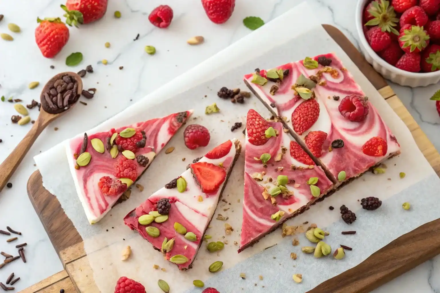 Berry Frozen Yogurt Bark
