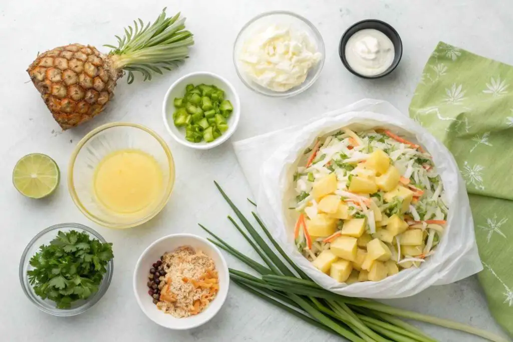 Fresh Pineapple Coleslaw