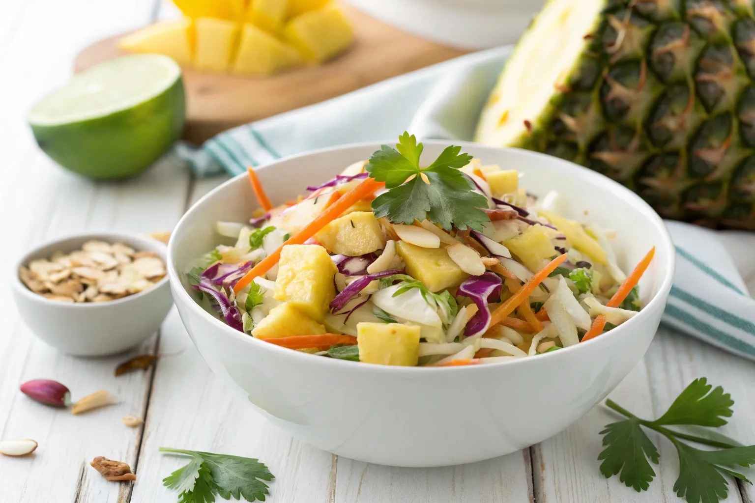 Fresh Pineapple Coleslaw