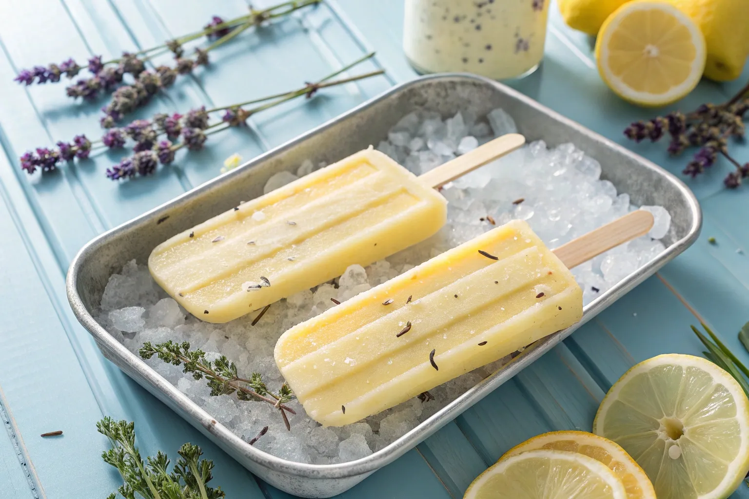 Honey-Lavender Lemon Pops