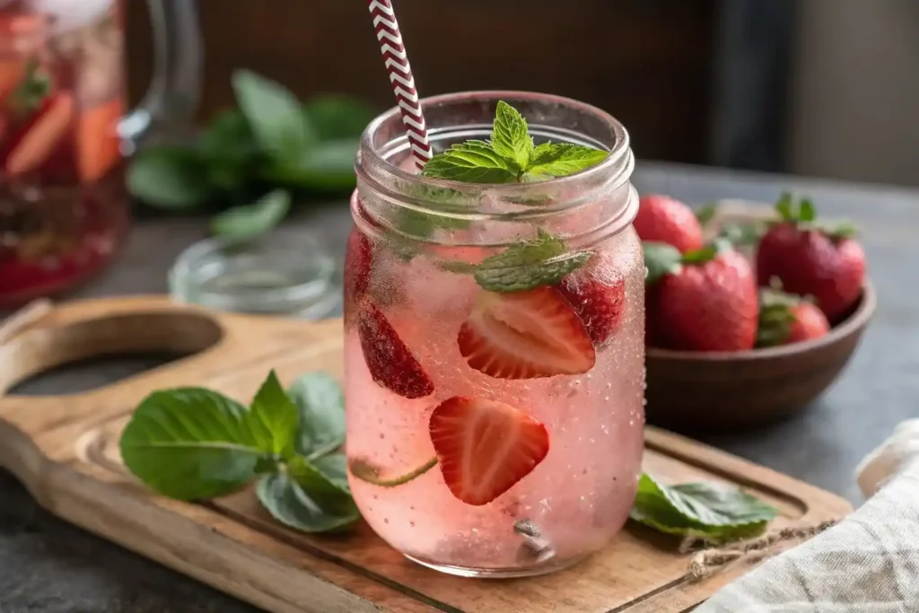 Strawberry Basil Shrub