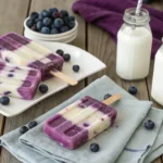 blueberry cream popsicles