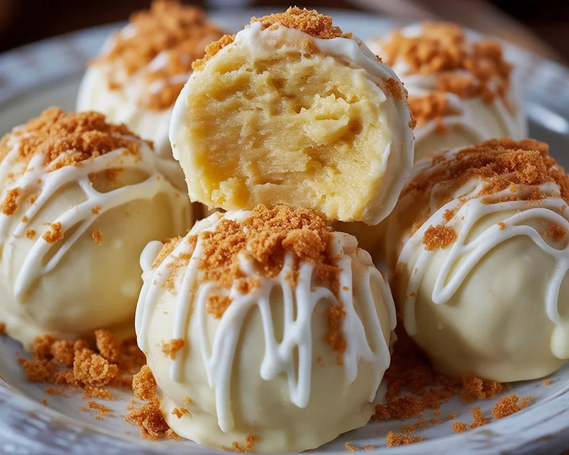 Delicious Tropical Orange Creamsicle Truffles made with cream cheese and orange zest.