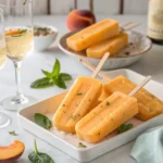 peach bellini popsicles