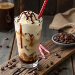 frothy cold coffee