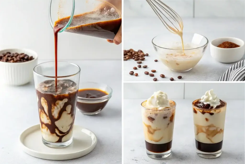 frothy cold coffee