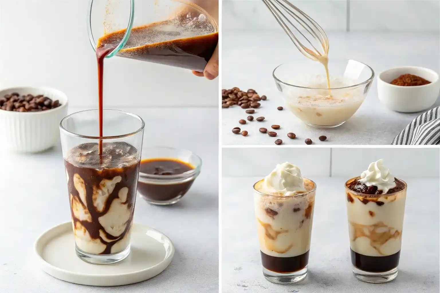 frothy cold coffee