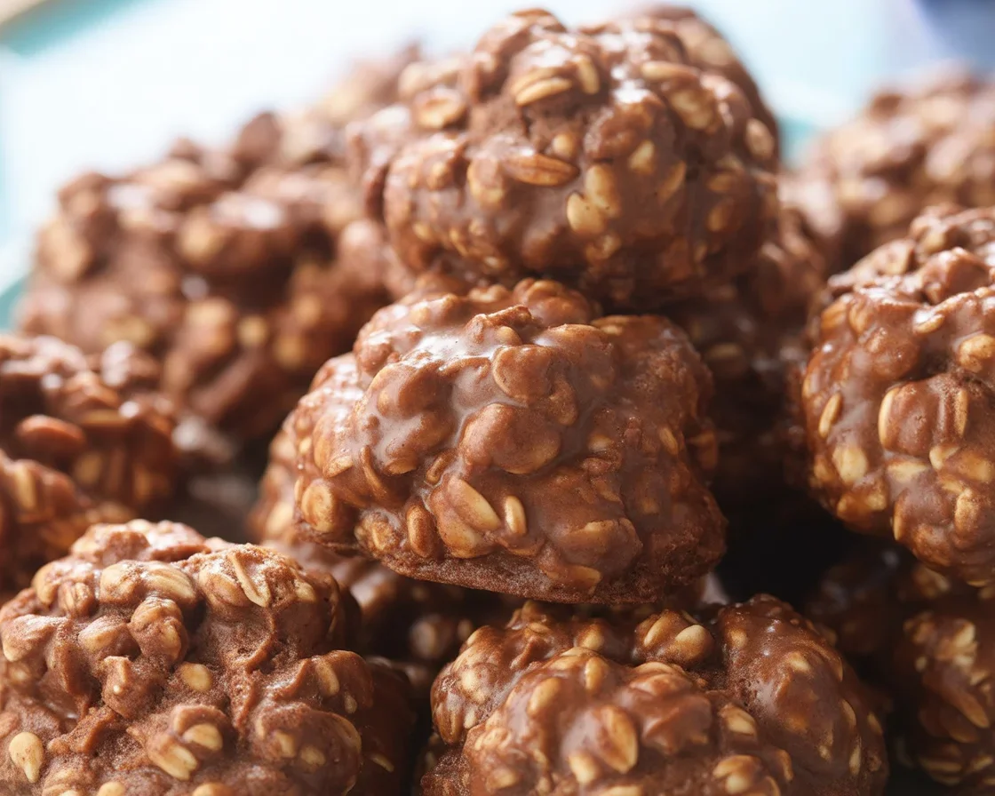 Delicious No-Bake Chocolate Coconut Oatmeal Clusters, a gluten-free treat.