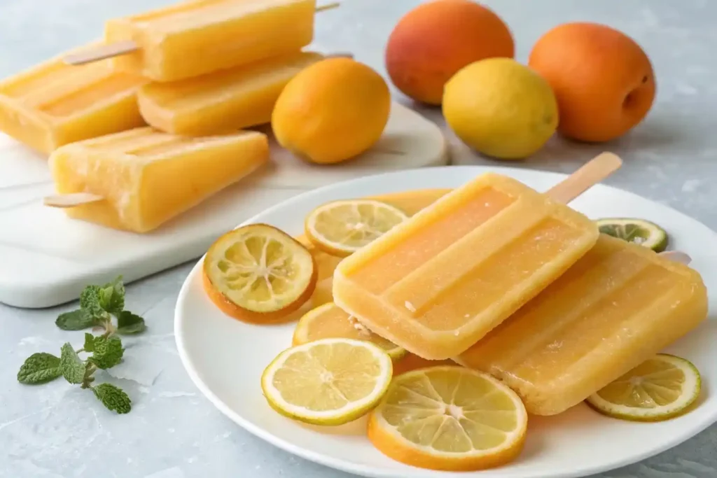 lemon apricot popsicles