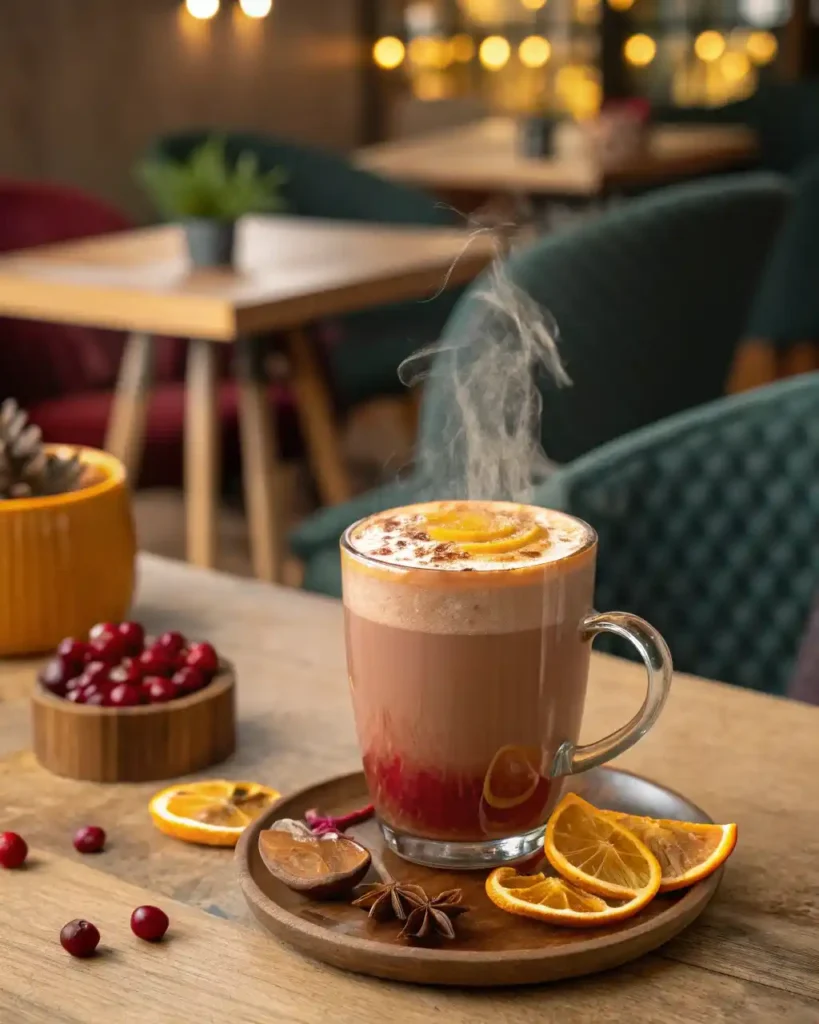 Cozy Cranberry Orange Spiced Latte