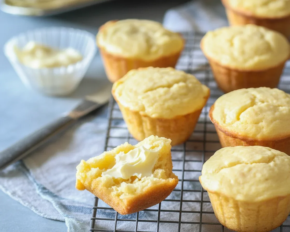 Delicious homemade cornbread muffins, moist and buttery, perfect for any meal.