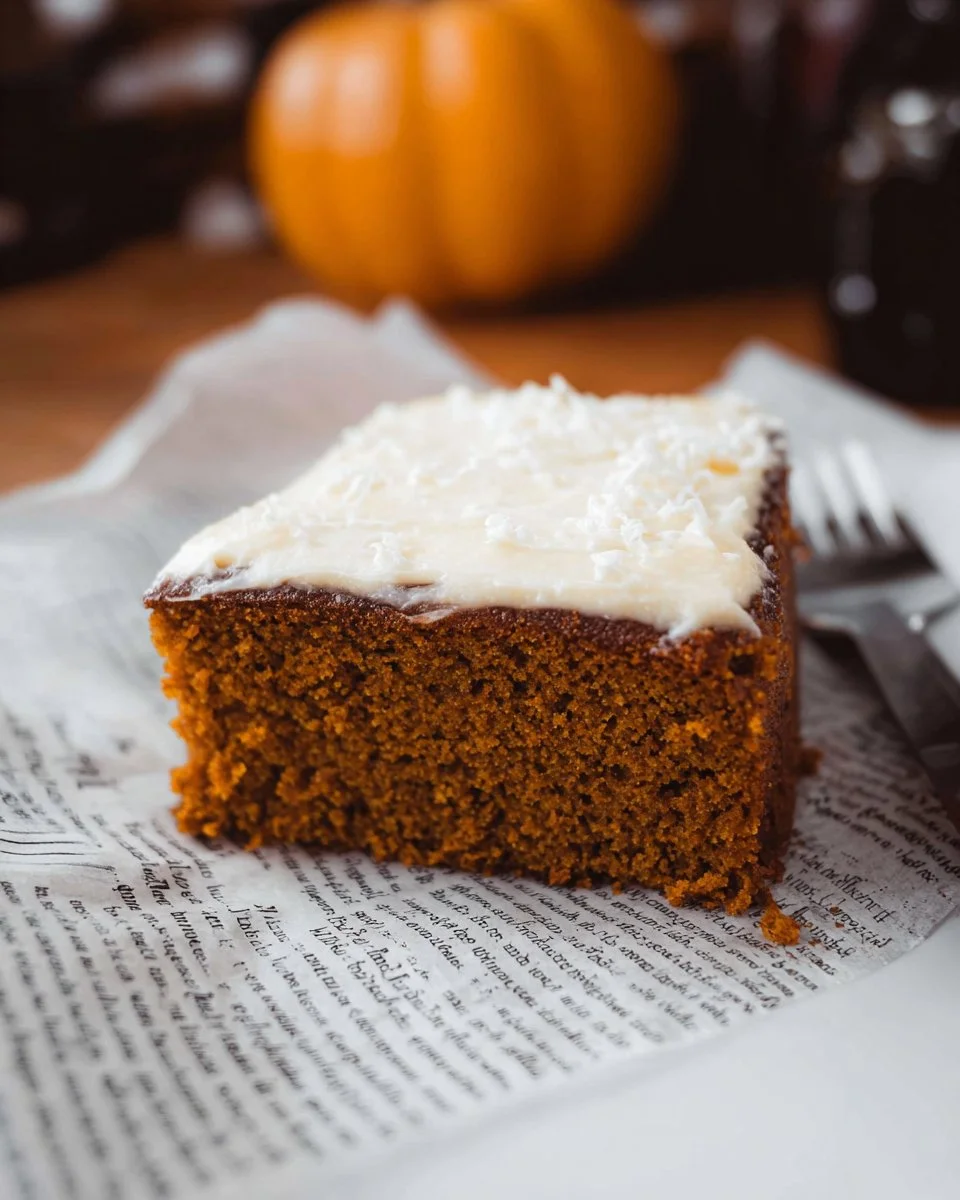 Delicious 2 Ingredient Pumpkin Cake served on a plate