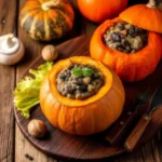 Sausage and Rice Stuffed Pumpkin
