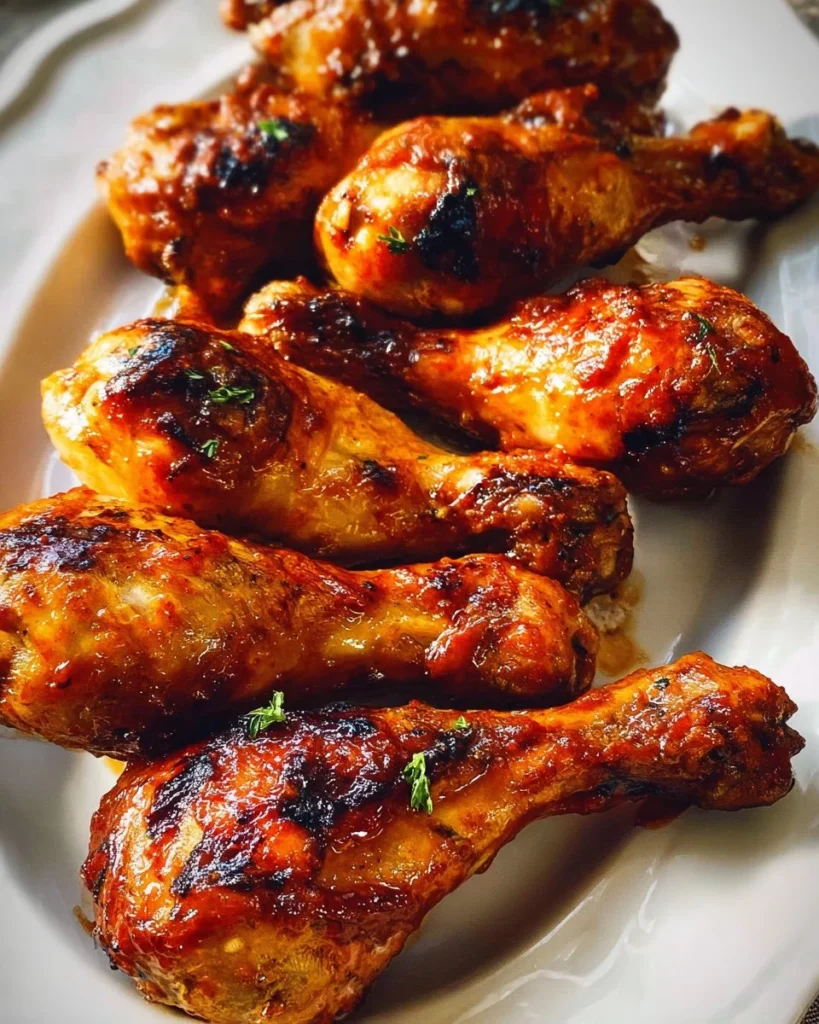Delicious Instant Pot BBQ chicken drumsticks served on a plate