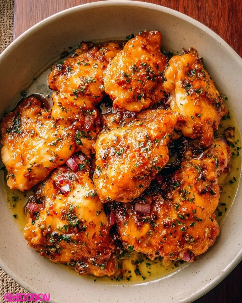 Creamy Marry Me Chicken recipe with garlic and herbs served on a plate.