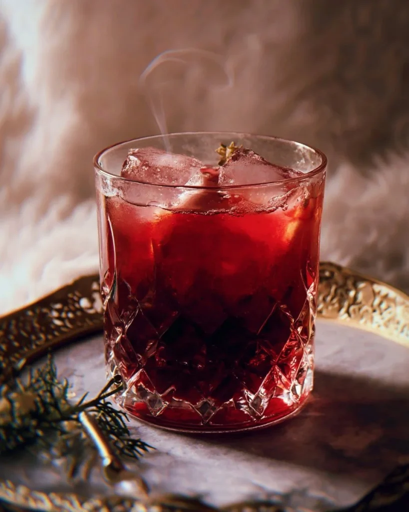 Refreshing Vampire's Kiss non-alcoholic cocktail with a fruity twist.