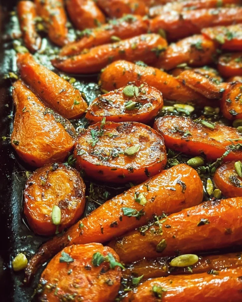 Delicious apple cider glazed roasted carrots served in a bowl