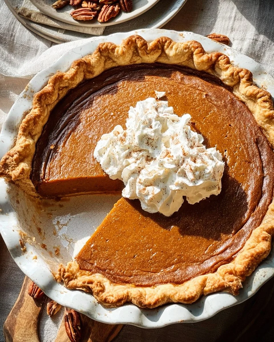 Healthy pumpkin pie sliced and served on a plate, showcasing its delicious texture.
