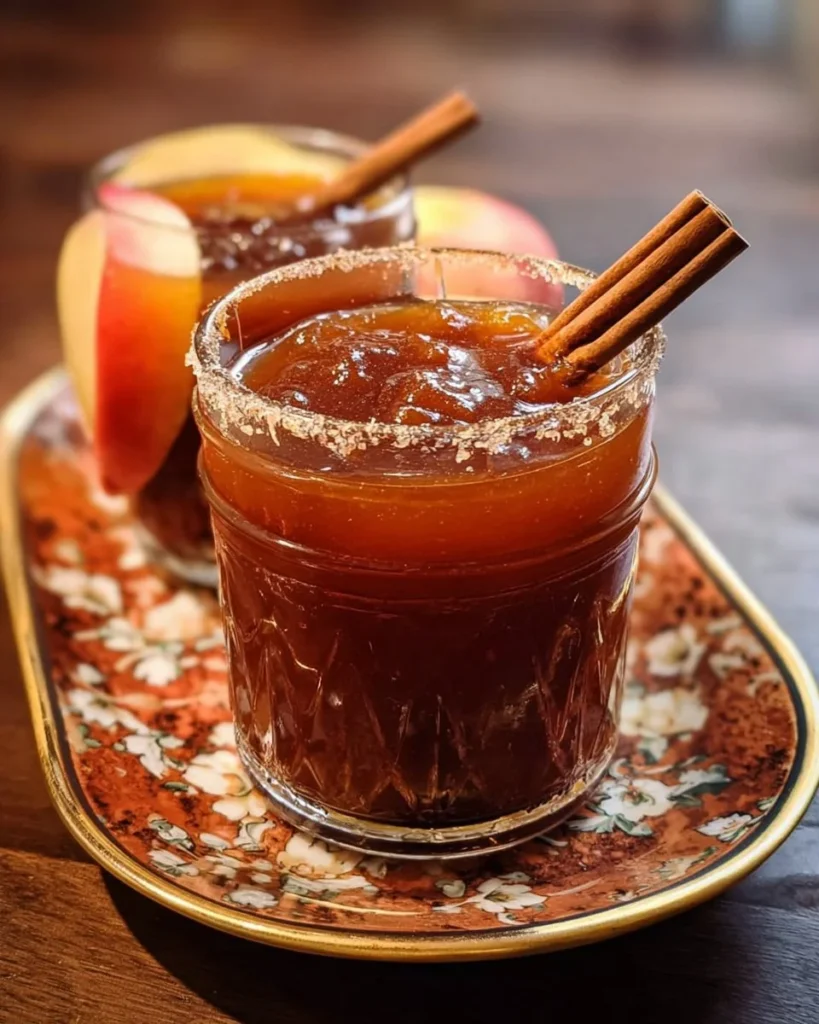 Homemade Maple Apple Butter in a jar with fresh apples and maple syrup